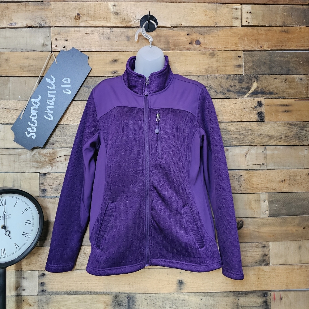 SALE-Swiss Tech women's purple zippered utility jacket size medium